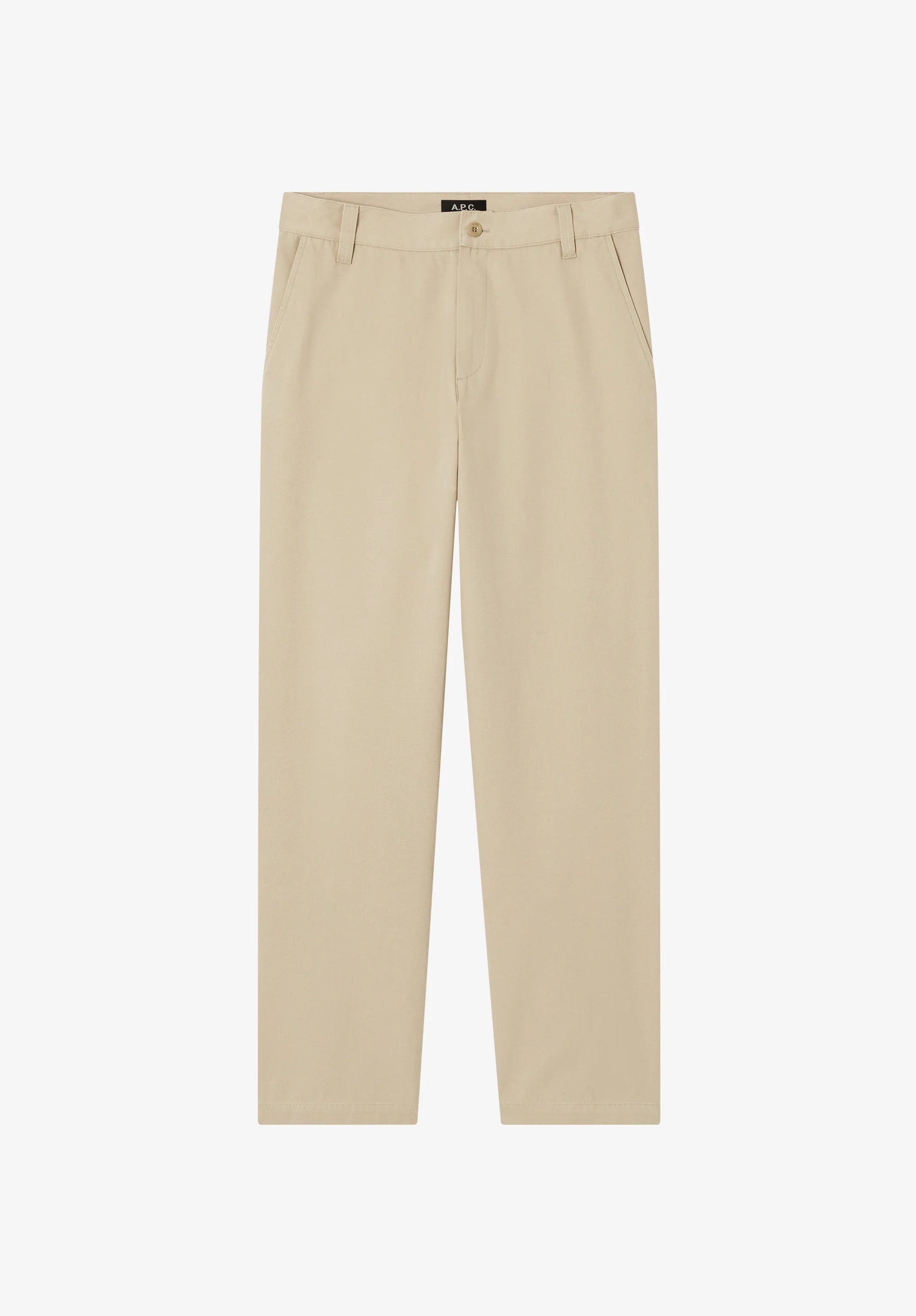 Chino droit ajusté en gabardine - Beige
