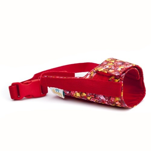 Focinheira Pamppy com velcro e doces para cães