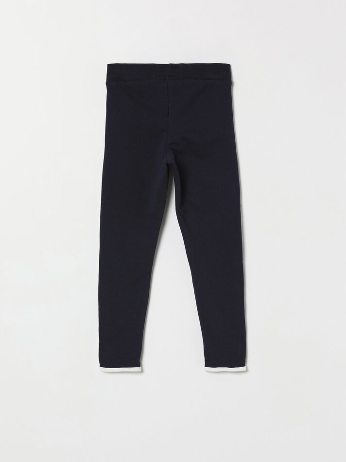 Leggings esportivas com forro de lã - Azul-marinho