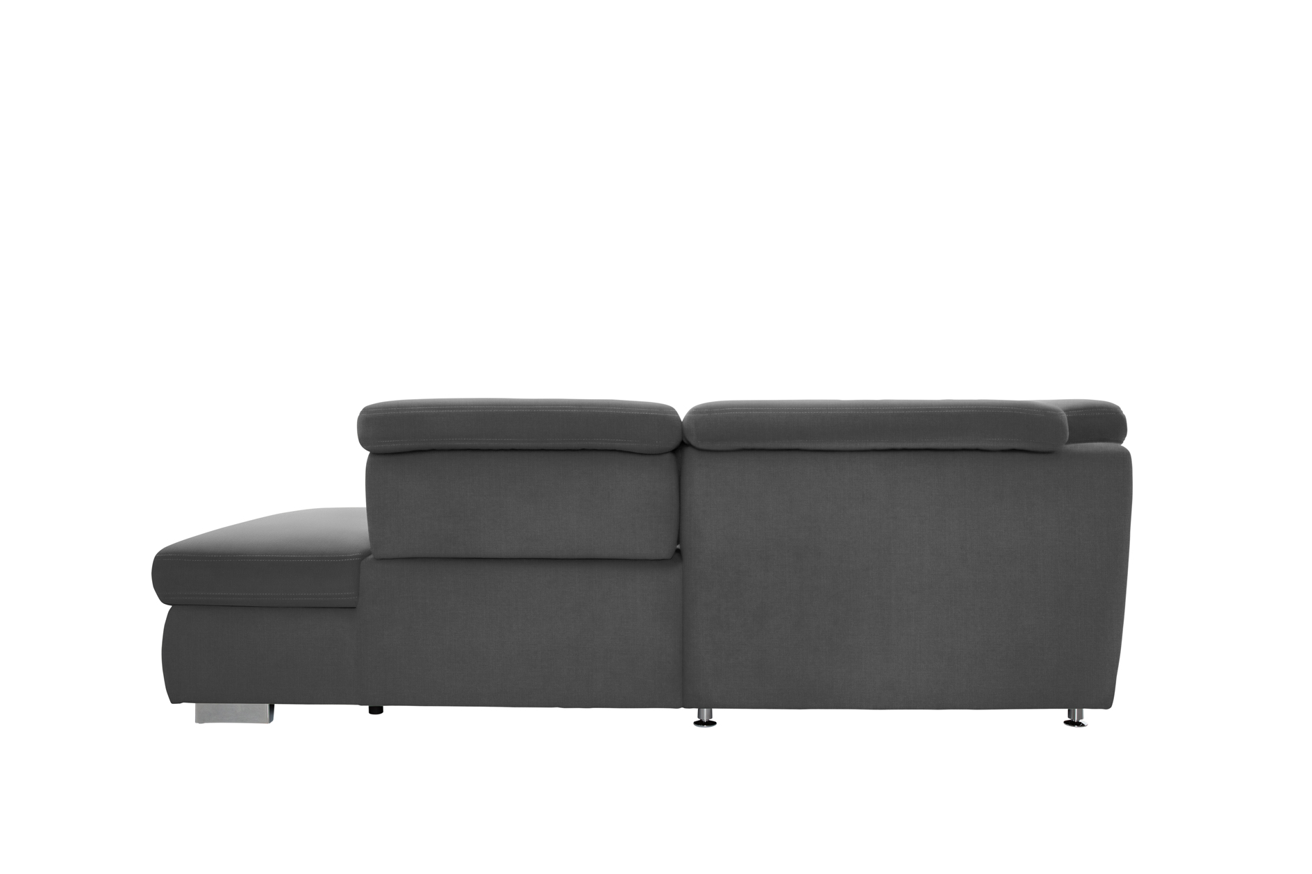 polsterpower Boxspring-Wohnlandschaft - Miro grau - Basismodell - Recamiere links