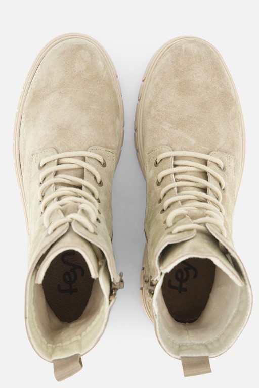 Feyn Paige01 Veterboots taupe Suede