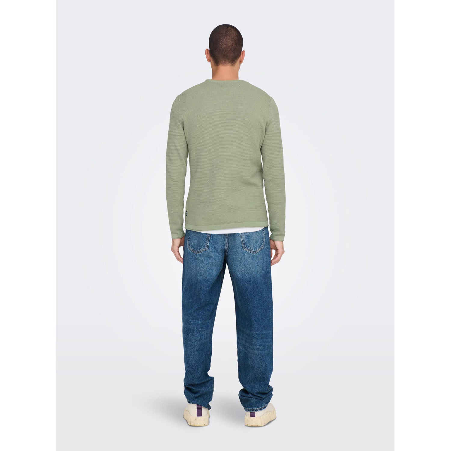 ONLY & Sons  Panter Regular 12 Structuur Crew Knit