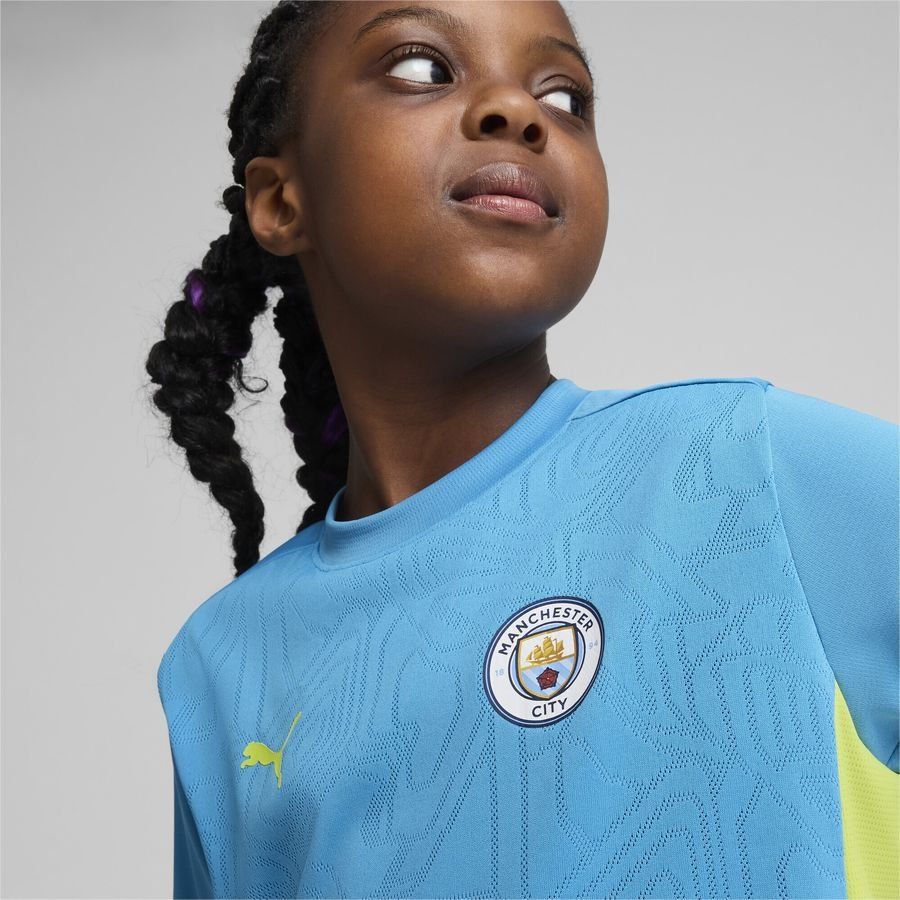 Manchester City T-shirt d'Entraînement - Magic Blue Jaune fluo Enfant