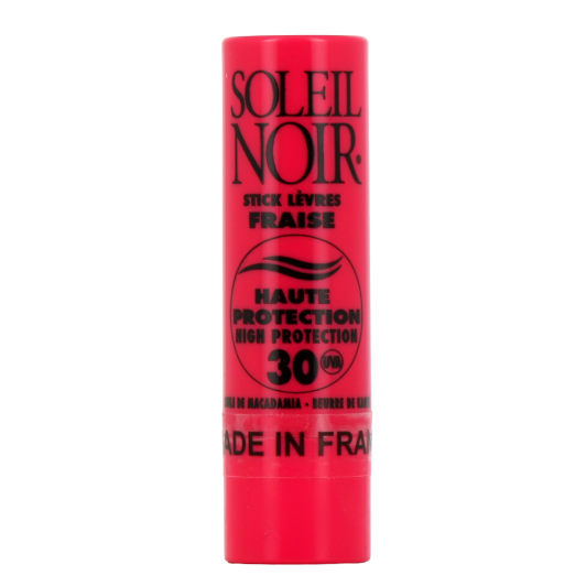 Soleil Noir Stick Lèvres SPF 30 goût fraise ou mangue - Haute protection solaire