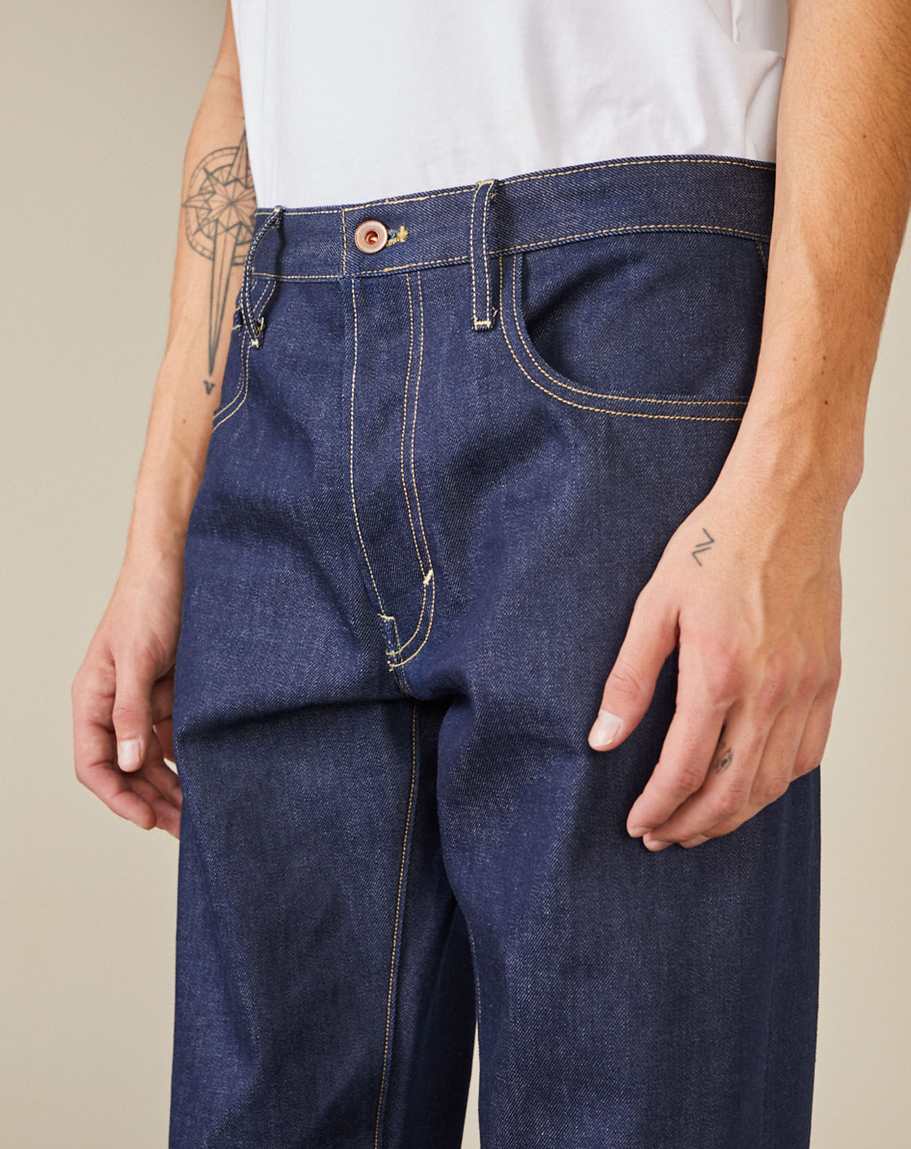 Bellerose Jean loose Percy bleu foncé