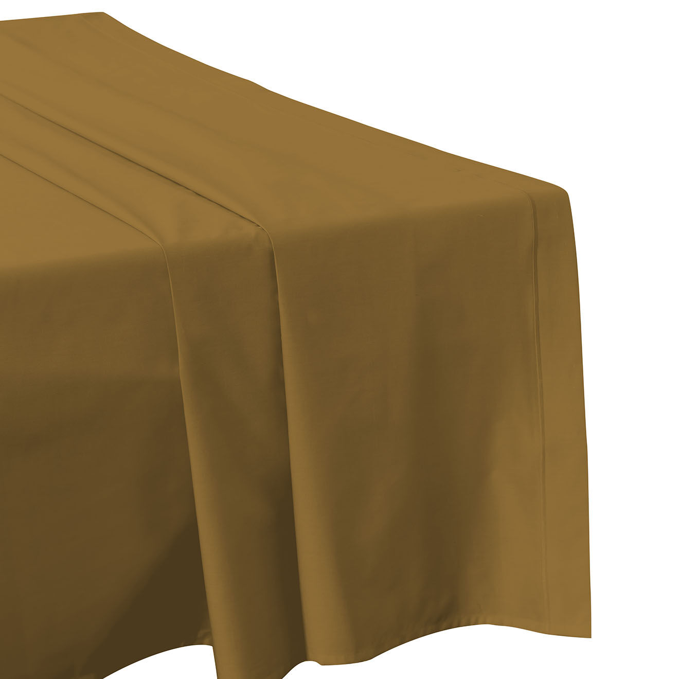 United by PDC Drap plat en percale de coton bronze