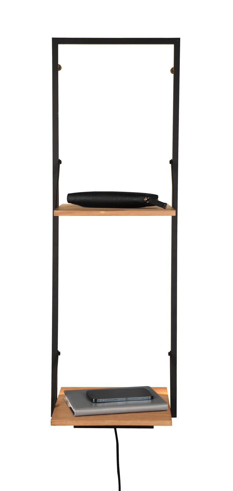Wandregal LEONIE 32 x 94 cm schwarz/ braun
