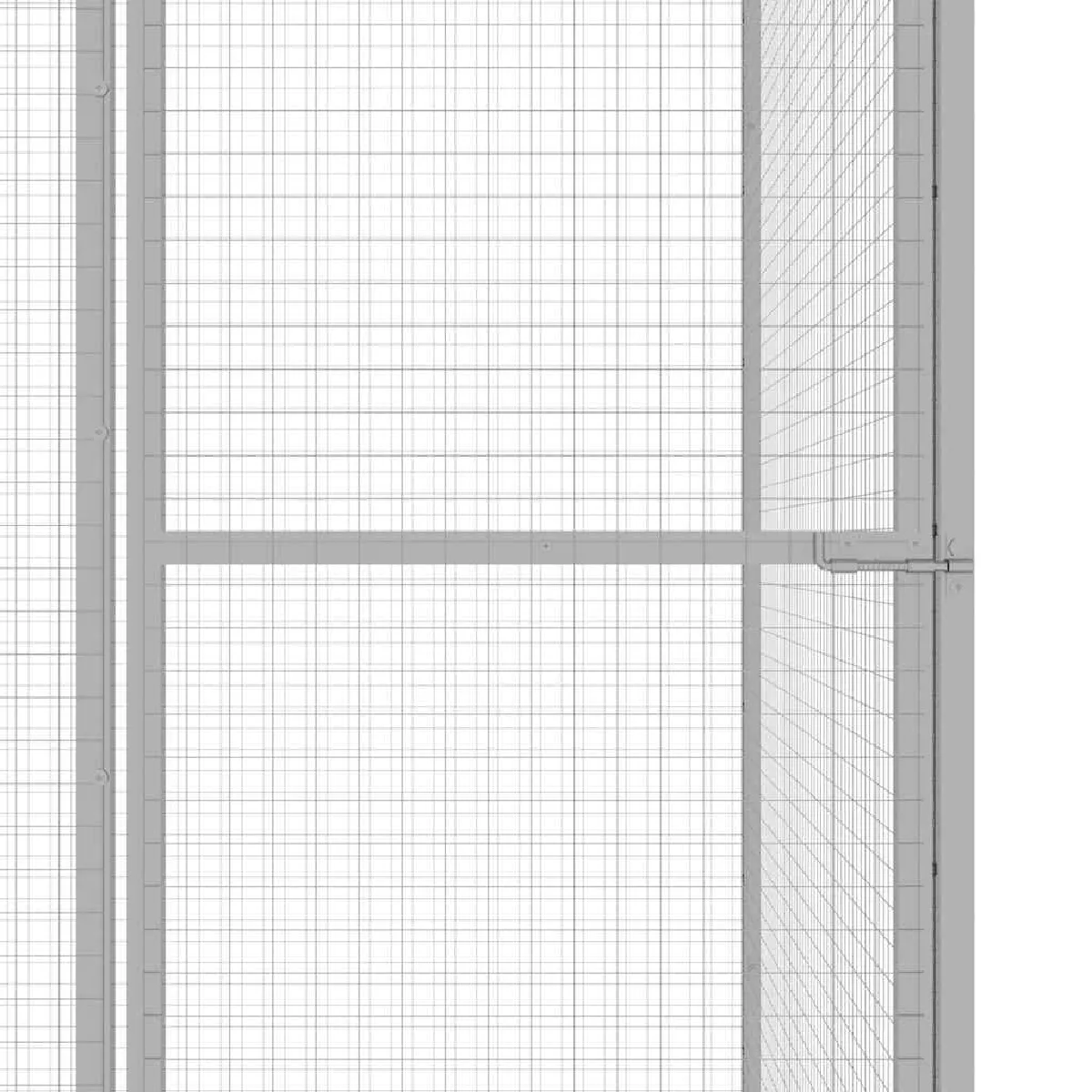 vidaXL Cage pour chat acier galvanisé 3x3x2.5 m