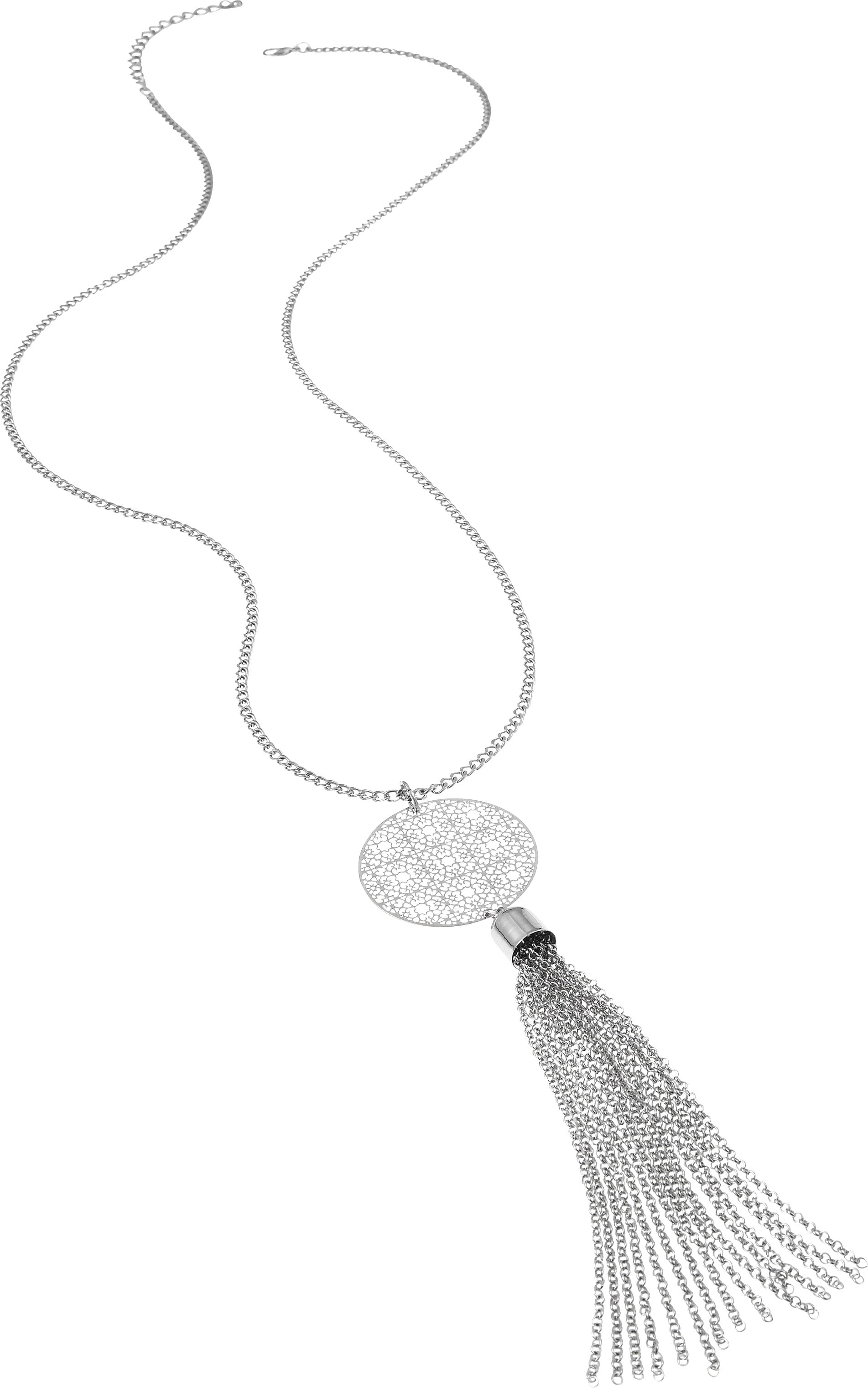 LASCANA Lange Kette »Halskette mit Traumfänger Anhänger« mit Ornament und Tassel, Kette mit Anhänger, Halsschmuck