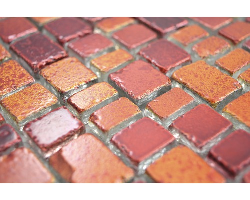 Glasmozaïek XCM GME 96 31,7x31,1 cm rood