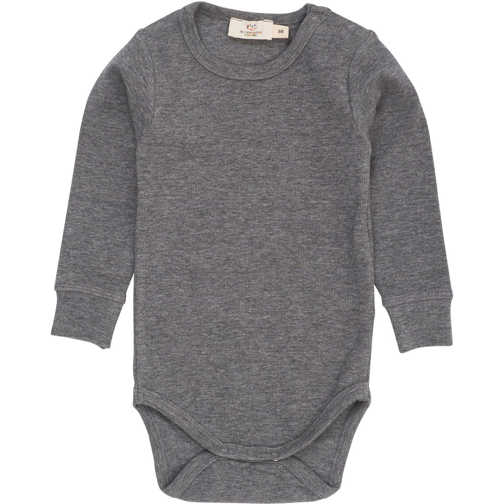 Køb COPENHAGEN COLORS Grey Mel. Modal Rib Ls Body