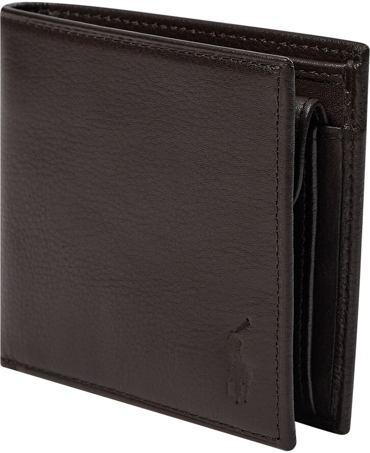 Polo Ralph Lauren PEBBLE LEATHER-EU BILL W/ C-WLT-SML Brown