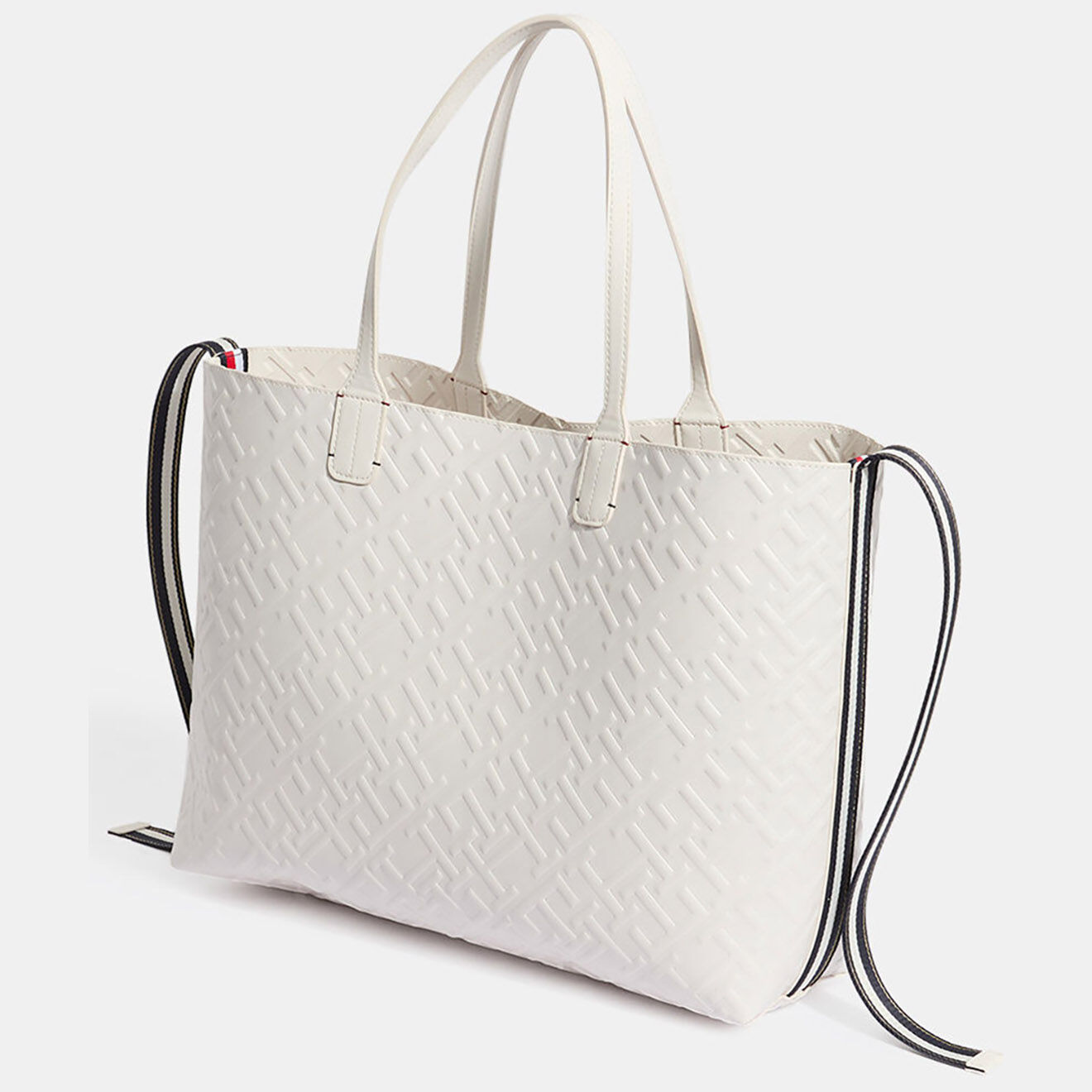 Tommy Hilfiger Sac cabas Iconic mono blanc - 31x43x15 cm