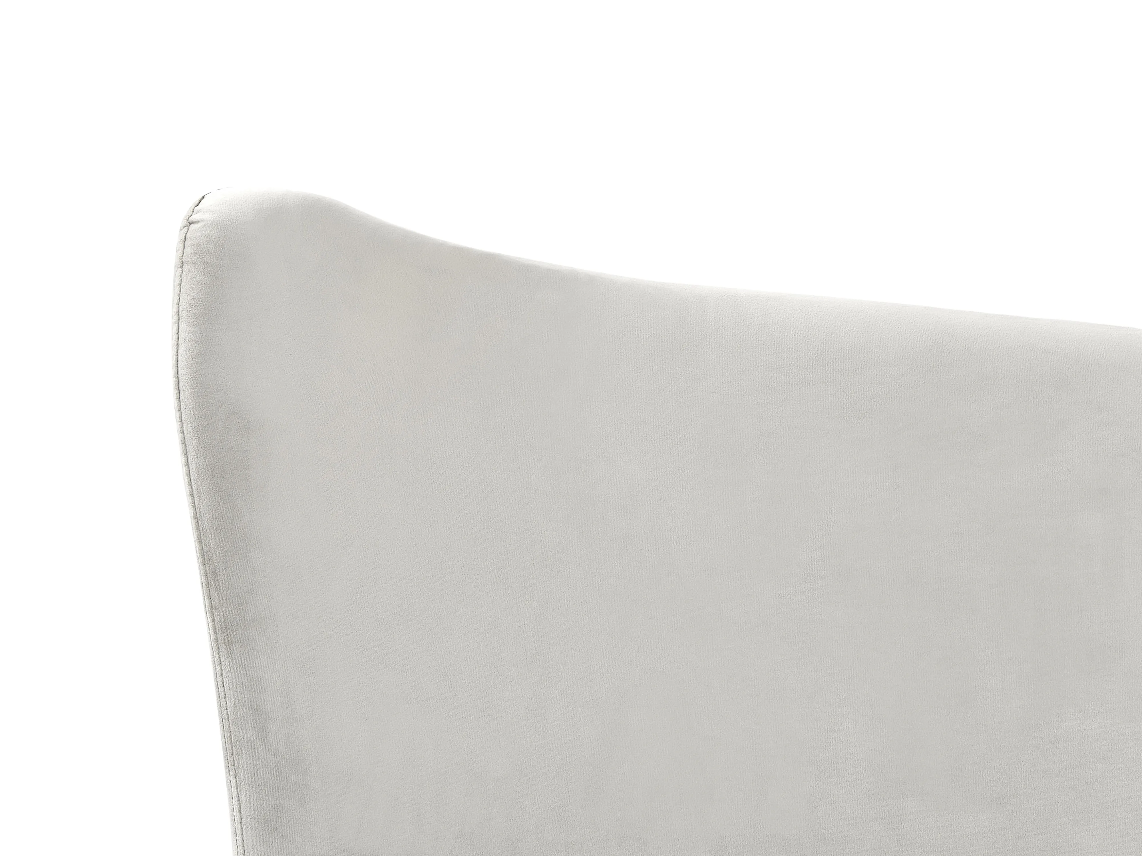 Bed Fluweel CHALEIX 160 x 200 cm Lichtgrijs