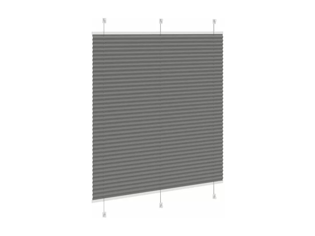 Store plissé anthracite 120x150 cm largeur du tissu 119,4 cm