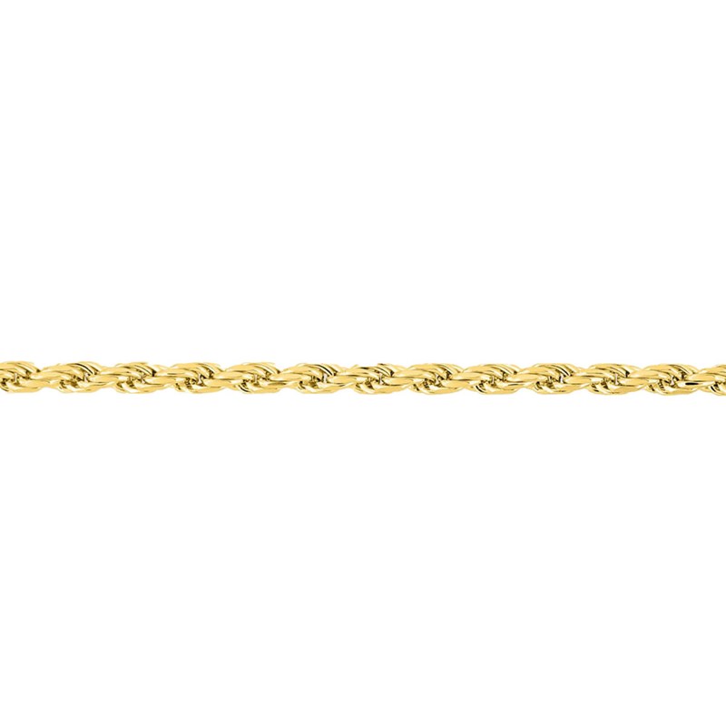 Bracelet femme 18 cm - Maille corde - Largeur 1.1 mm - Or 18 Carats