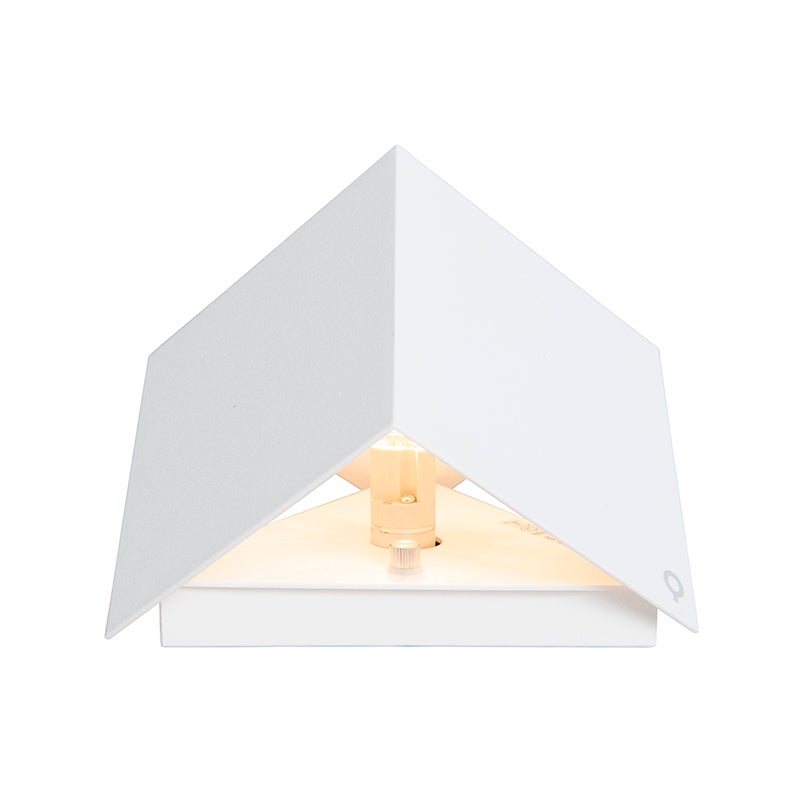 Moderne witte wandlamp - Kubus