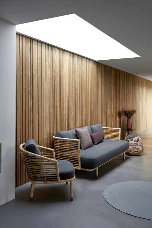 Cane-Line Circle indoor outdoor vloerkleed Ø140 donker groen
