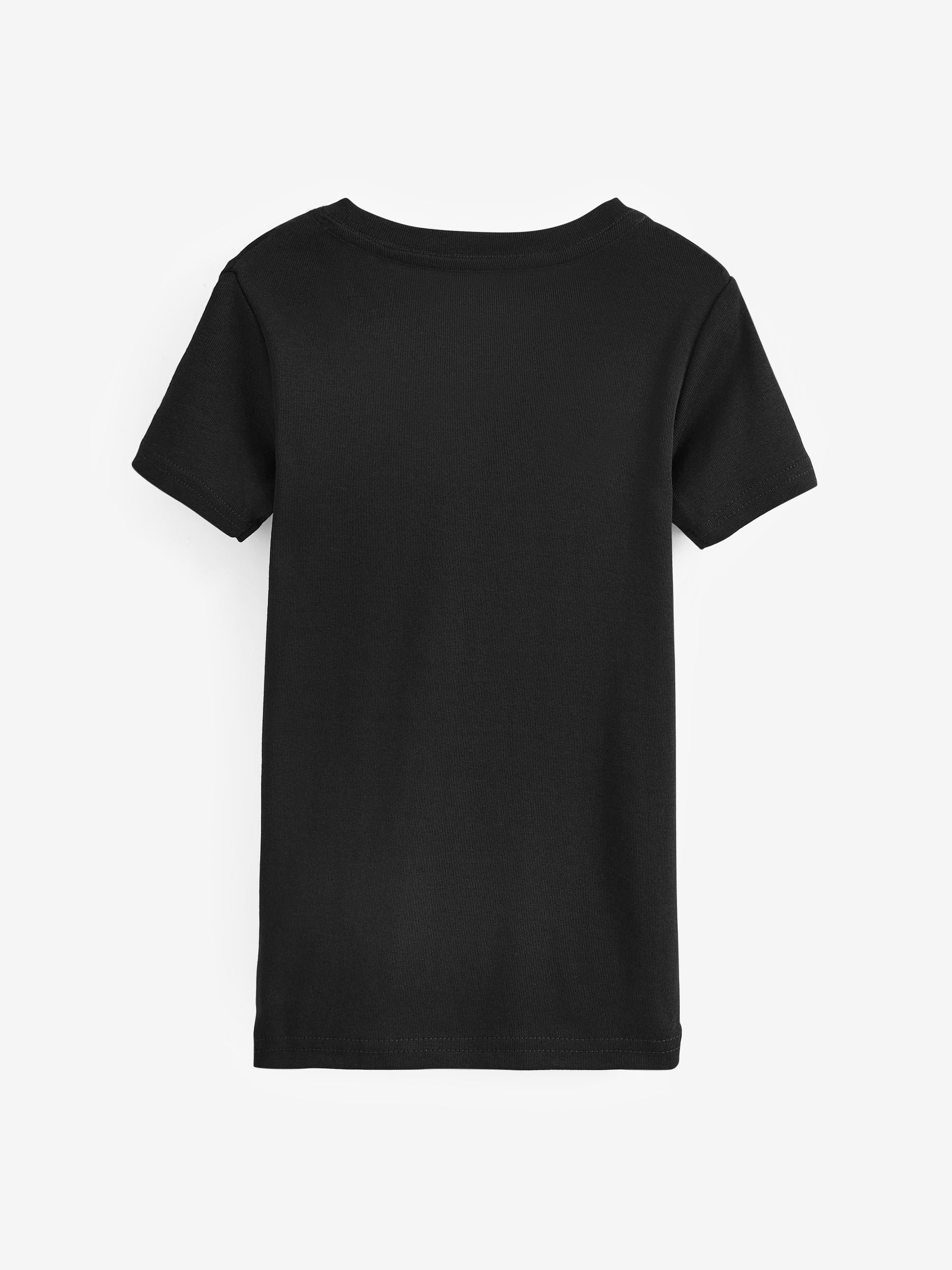 Zwart - Verpakking van 3 100% katoenen shirts met korte mouwen (1,5-16jr)