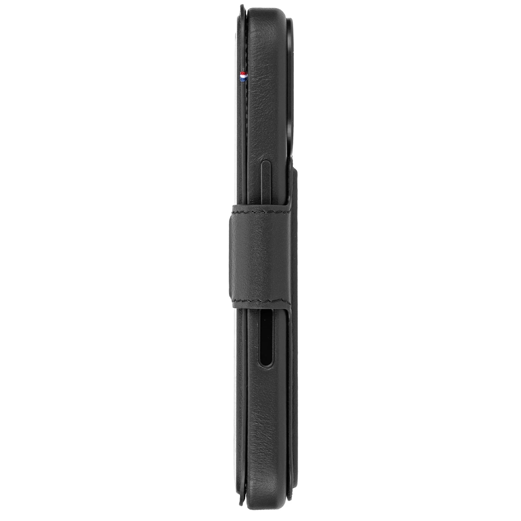 2in1 iPhone 17 Pro MagSafe Echtleder Magnet Wallet Case Tasche Flip Cover (D26IPO17PDW5BK) - Schwarz