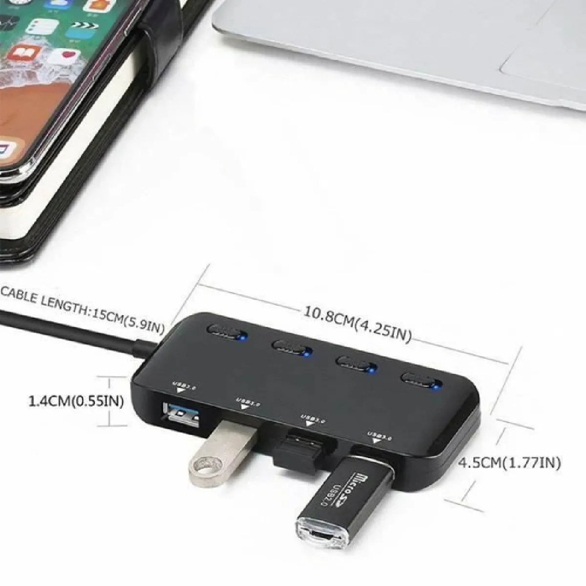 Hub USB 3.0 à 7 ports