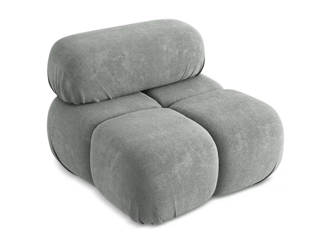 Fauteuil en Chenille - gris - LOKUA