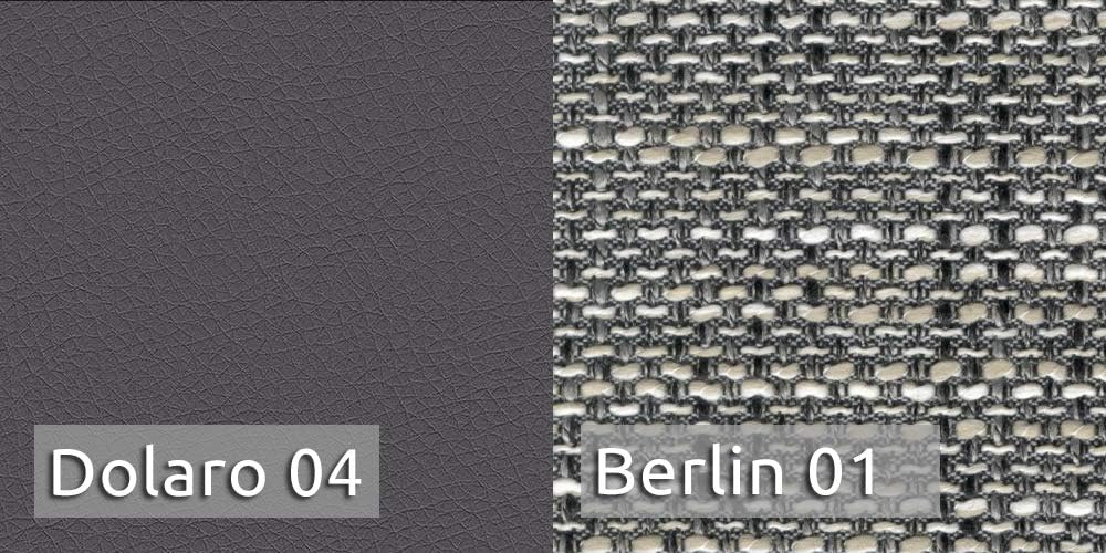 Schlafsofa Bird - Sofa mit Schlaffunktion und Bettkasten, Klappsofa, Schlafcouch mit Chromfüße, Couch, Couchgarnitur, Sofagarnitur (Grau + Grau (Dolaro 04 + Berlin 01))