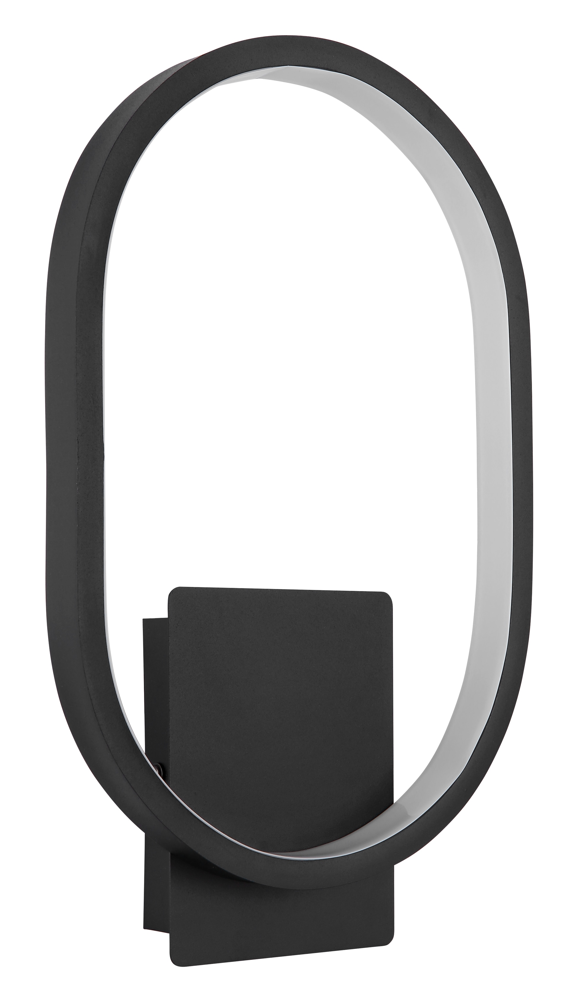 GLOBO LED Außenwandleuchte NAGGY oval schwarz