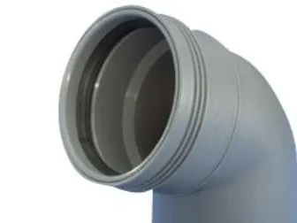 Wavin 50 mm x 67,5° Bøjning afløb grå PP Wavin