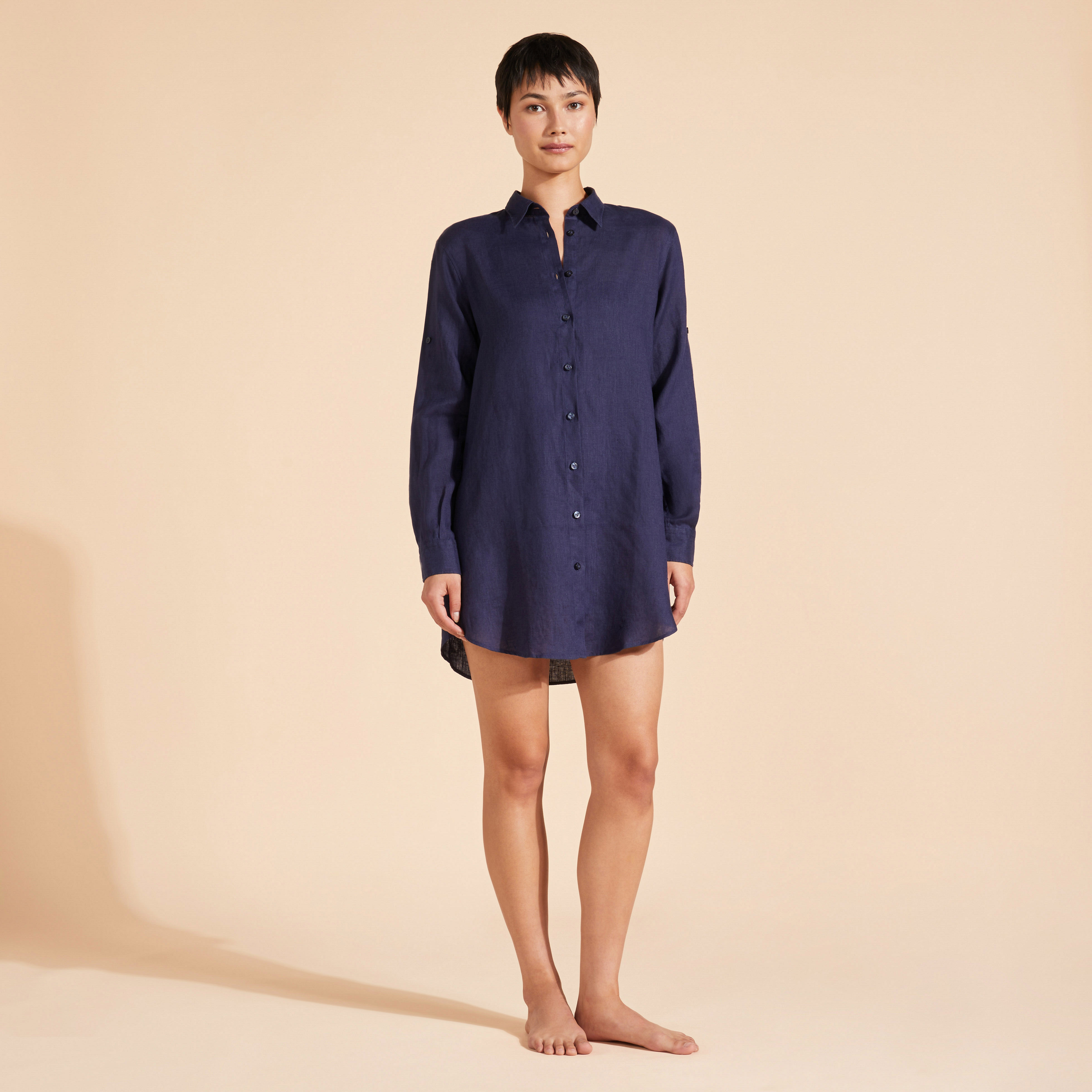 Robe chemise femme unie | Site Vilebrequin | FRGH9U10