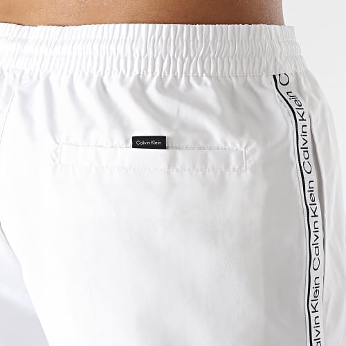 Short De Bain A Bandes Short Drawstring 0811 Blanc