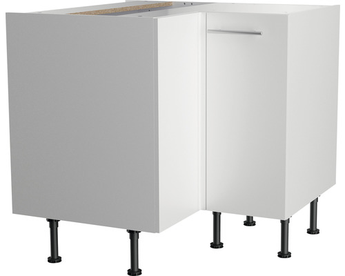 Optifit hoekonderkast Bengt932 BxDxH 90x58,4x87 cm wit mat gedemonteerd scharnier omkeerbaar (links of rechts te monteren)