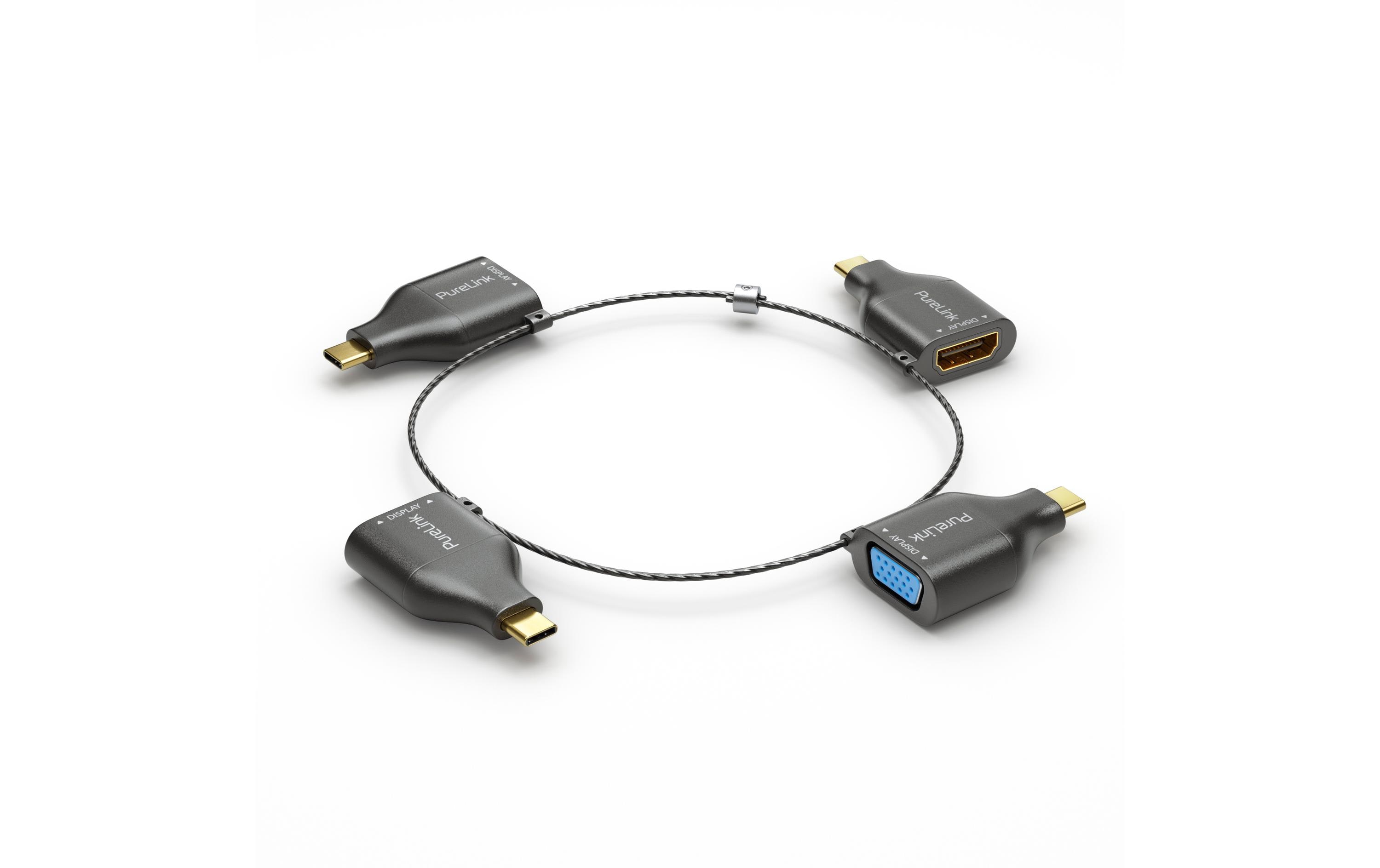 Adapterring IQ-AR300 USB-C4K USB-C Adapterring mit vier Adaptern