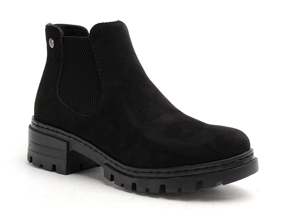 Rieker boots bottine plates femme 76884 noir