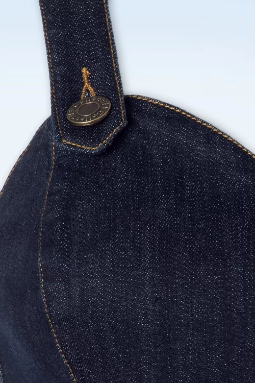 Collectif Clothing Jupiter pinafore jurk in denim