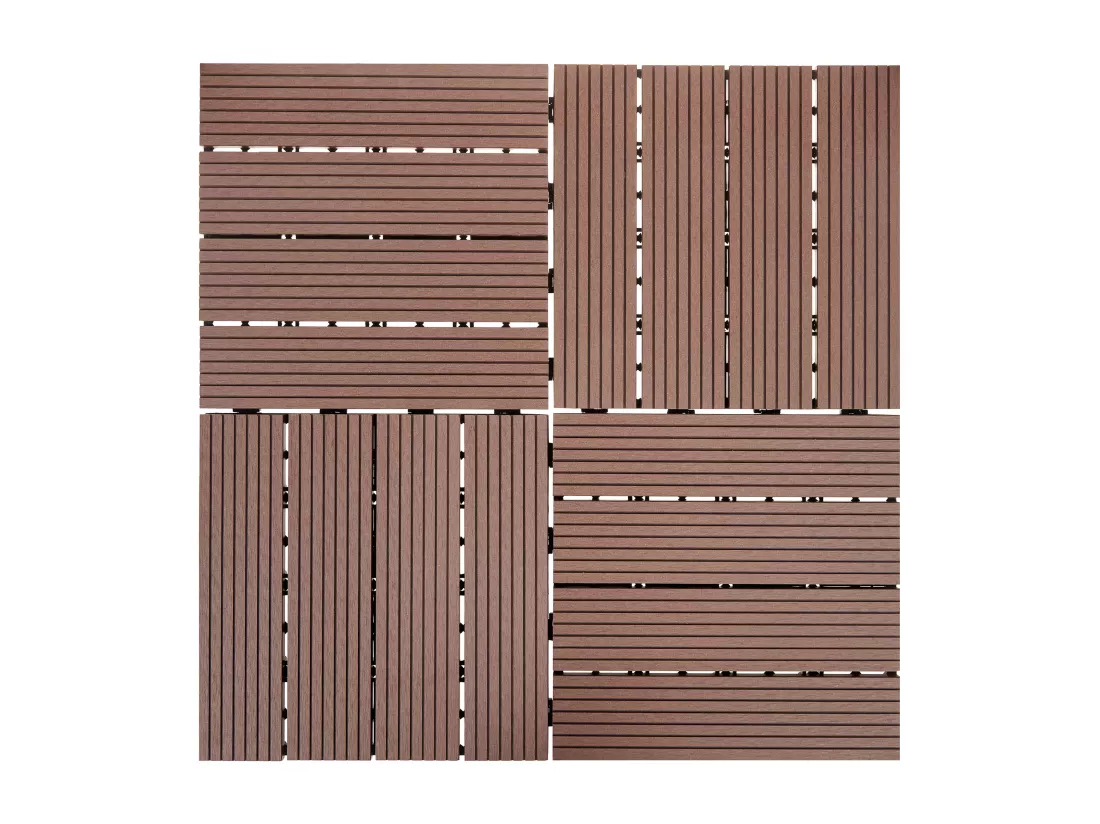 Caillebotis ATELETA Composite bois-plastique (WPC) Marron