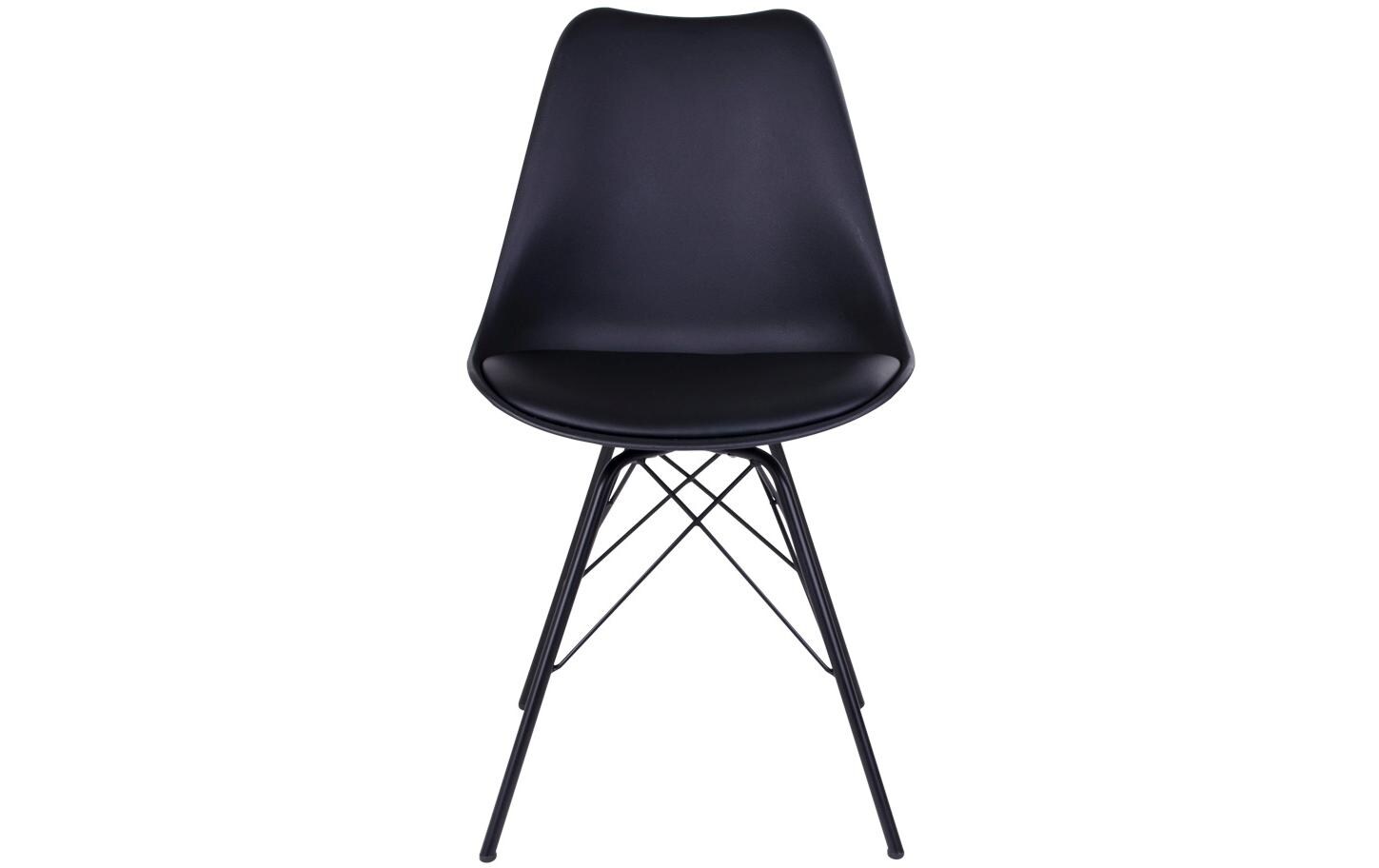 Stuhl Oslo 2 Stück, 57 x 86 cm, Schwarz<br>Robuste Esszimmerstühle