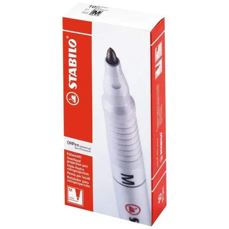 Folienstift - STABILO OHPen universal - wasserlöslich medium - 10er Pack - schwarz