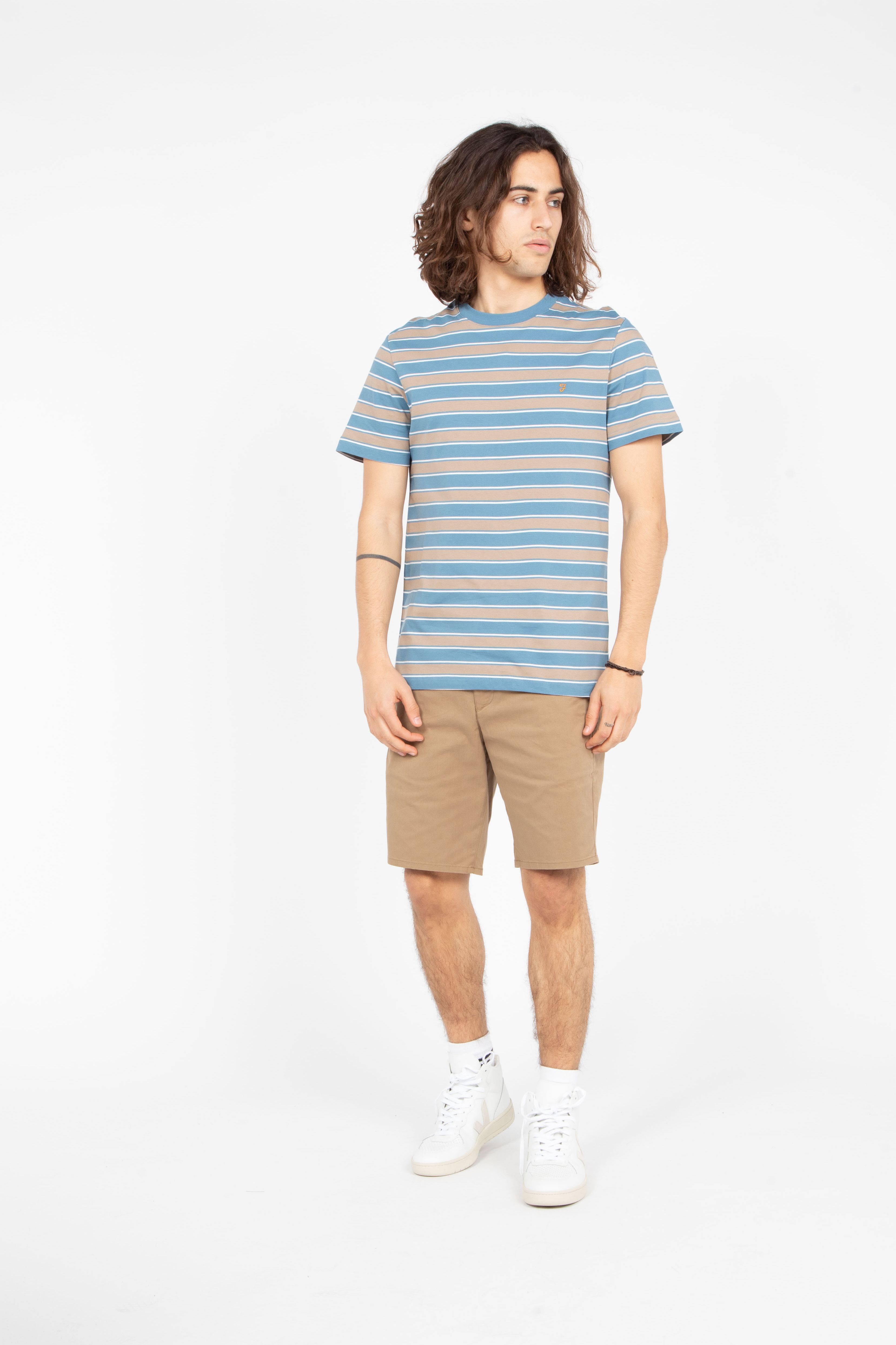 FARAH Short chino en coton HAWK Beige