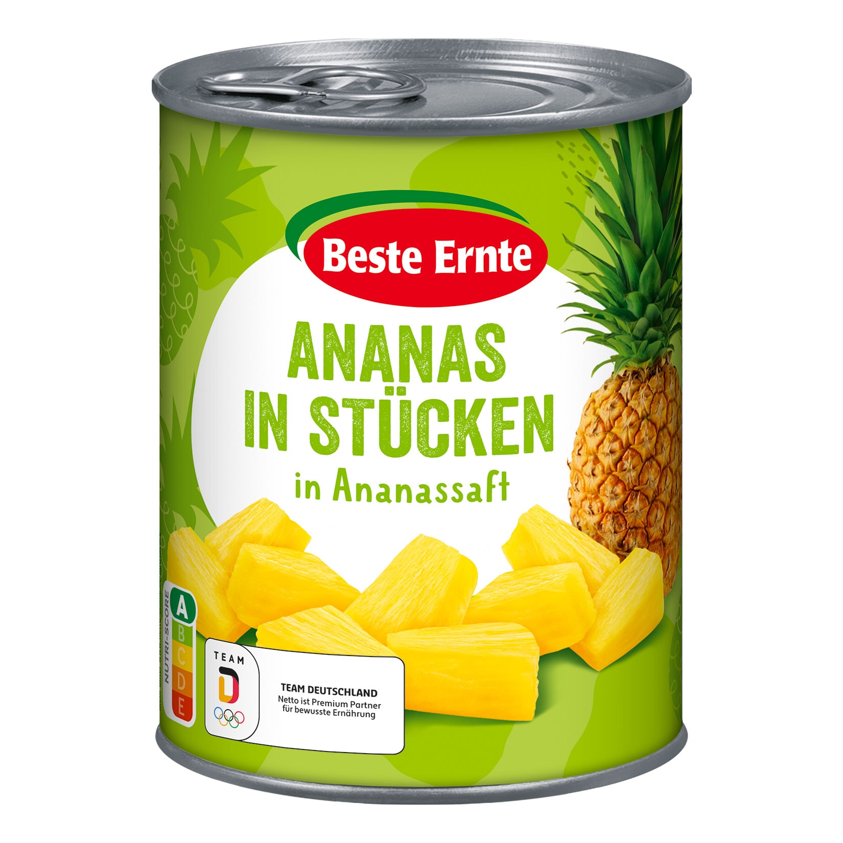 Beste Ernte Ananas in Stücken 340 g Abtropfgewicht, 12er Pack