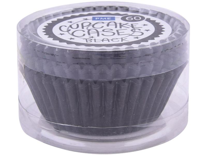 PME Cupcake Backform Schwarz, 60 Stück Cupcake und Muffin-Backform