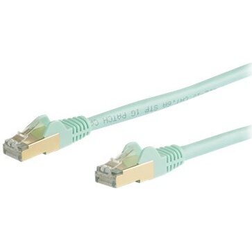 StarTech.com Câble réseau Cat6a STP blindé sans crochet de 3 m - Aqua