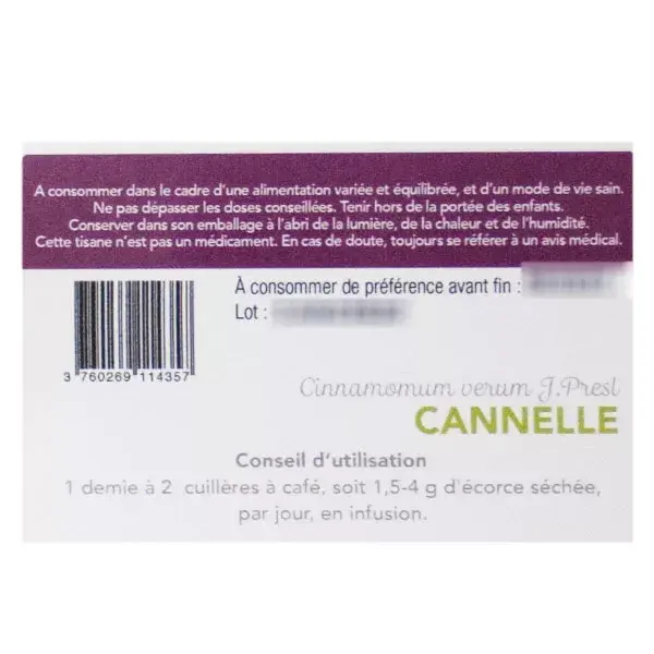 Chá de Canela Orgânico L'Herbôthicaire 80g