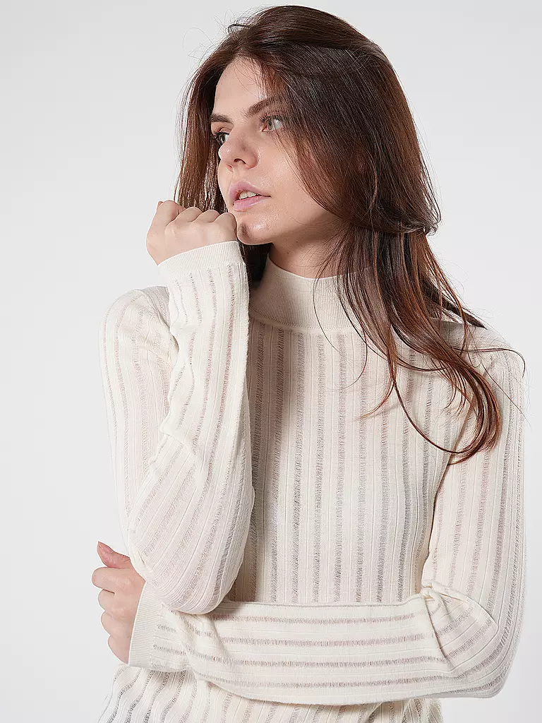 BOSS Rollkragenpullover FATIRAMI weiss