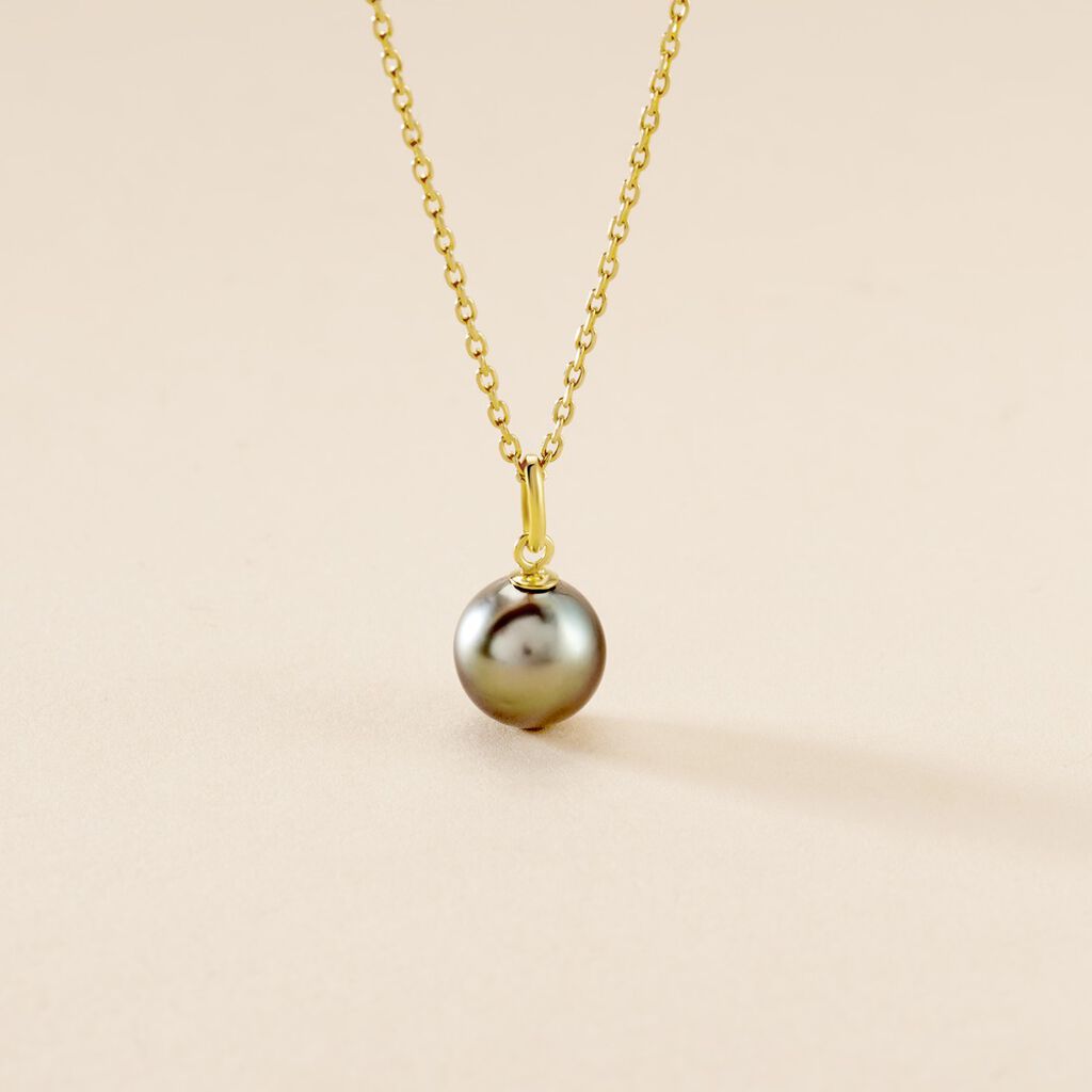 Pendentif Syana Or Jaune Perle De Culture De Tahiti