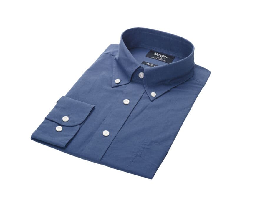 Chemise manches longues coton et lin Indigo - COLTEN