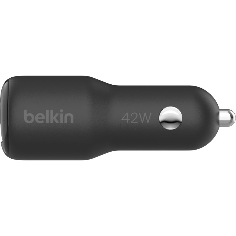 Belkin CCB005btBK Ordinateur portable, Smartphone, Tablette Noir Allume-cigare Charge rapide Intérieure