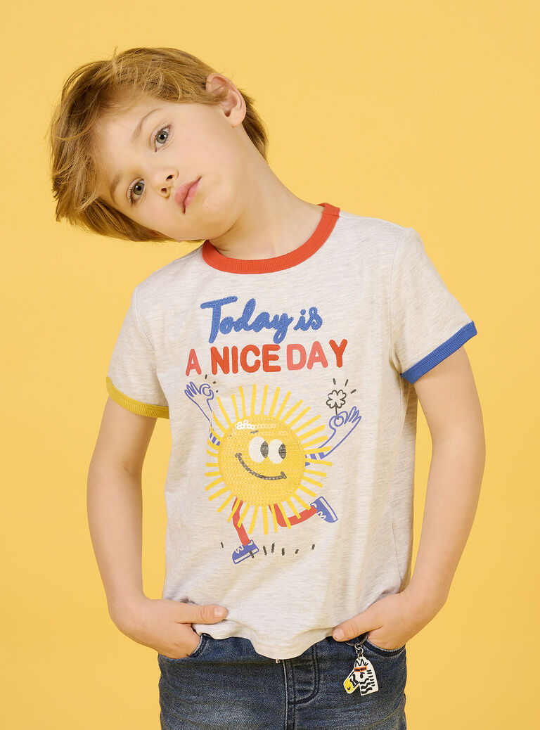 Tee Shirt Manches Courtes Gris