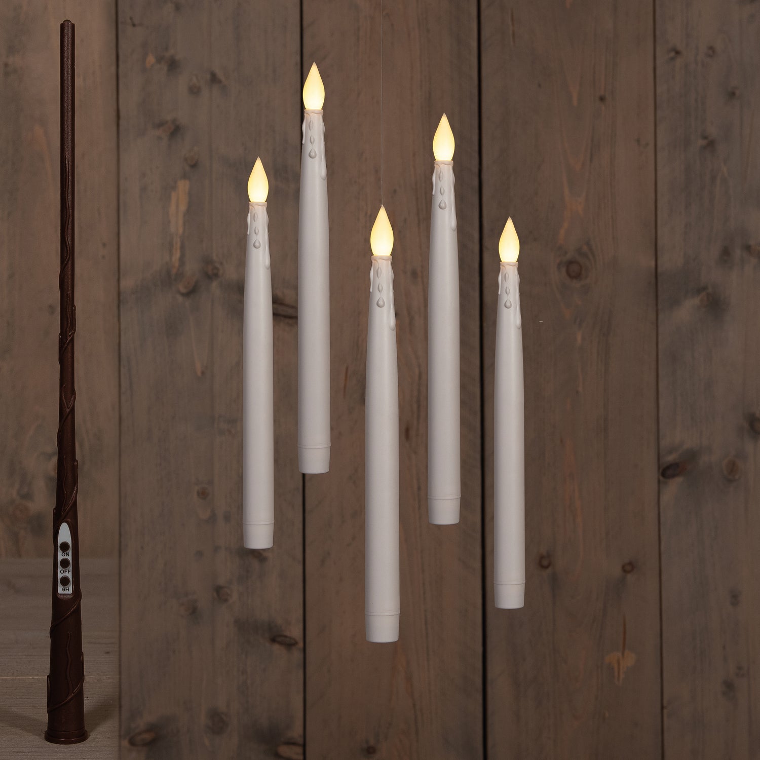 Anna's Collection LED dinerkaars zwevend wit D 2 H 28,5 cm 5 stuks