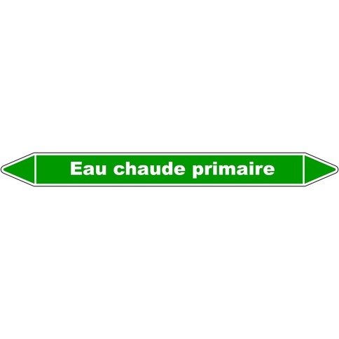 Marqueur tuyauterie - Eau chaude primaire - Vinyle laminé